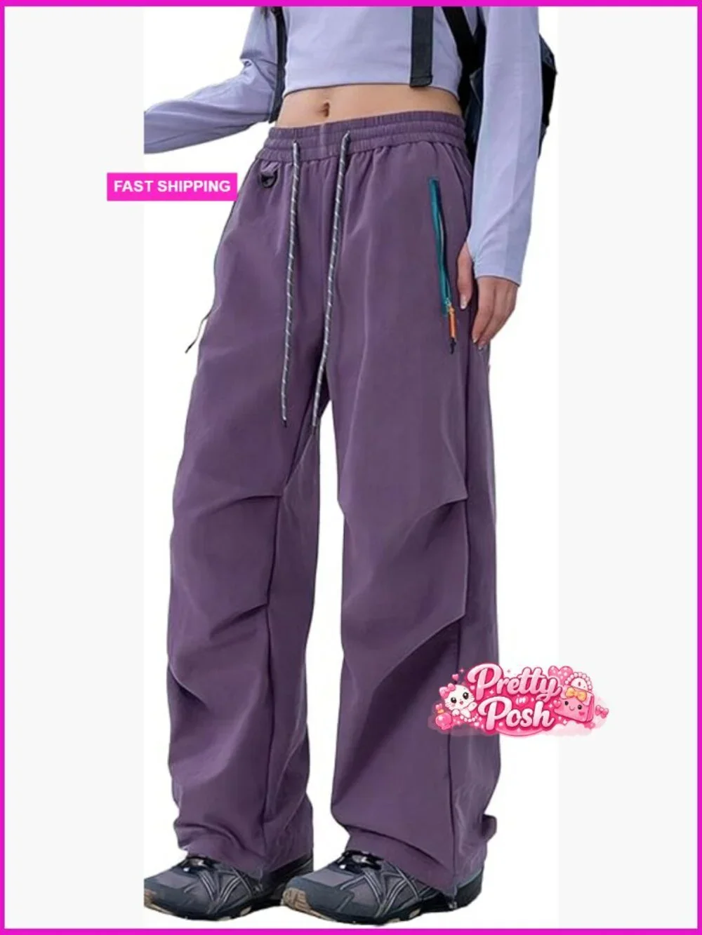 Waterproof Quick-Dry Cargo Pants with Zipper Pockets for Hiking